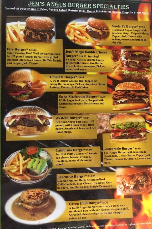 JemS Cafe - La Salle, CO menu_pic