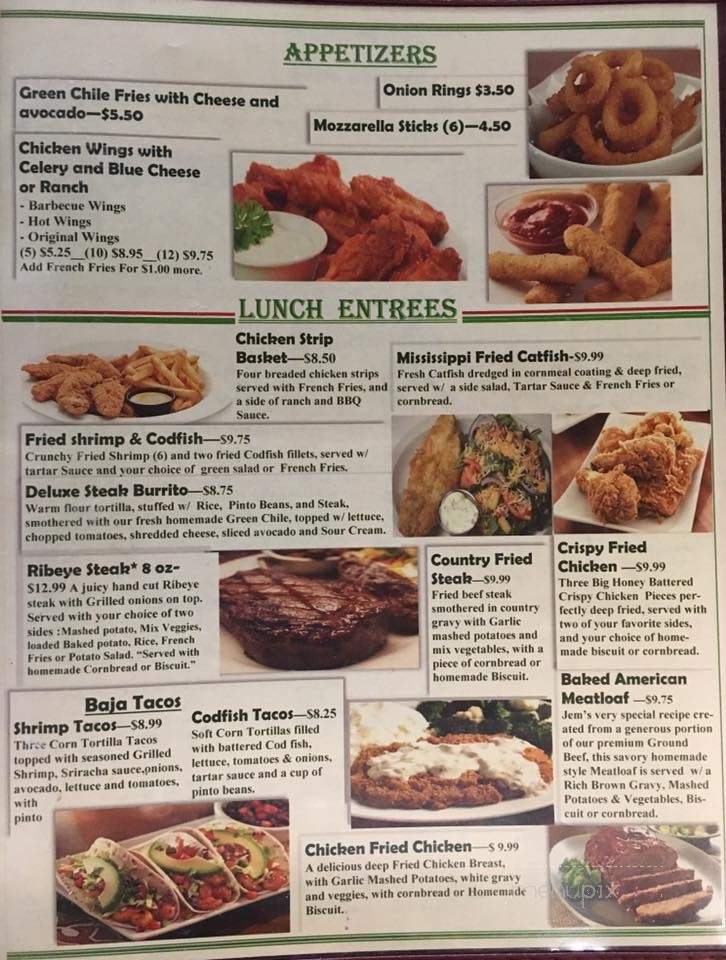 JemS Cafe - La Salle, CO menu_pic