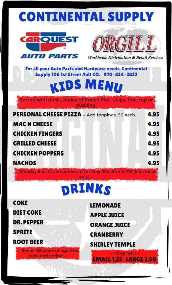 Huskies Dog House Restaurant and Bar - Pierce, CO menu_pic