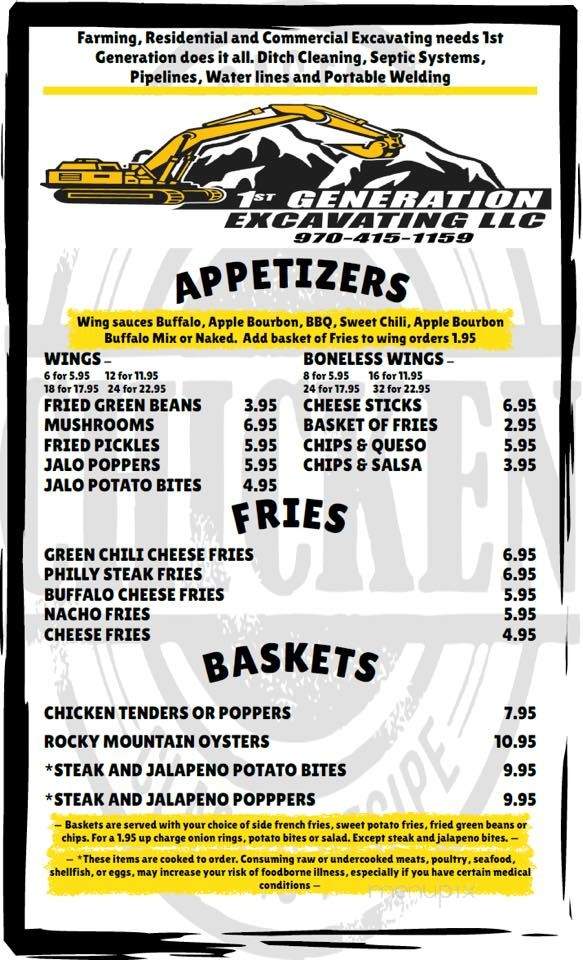 Huskies Dog House Restaurant and Bar - Pierce, CO menu_pic