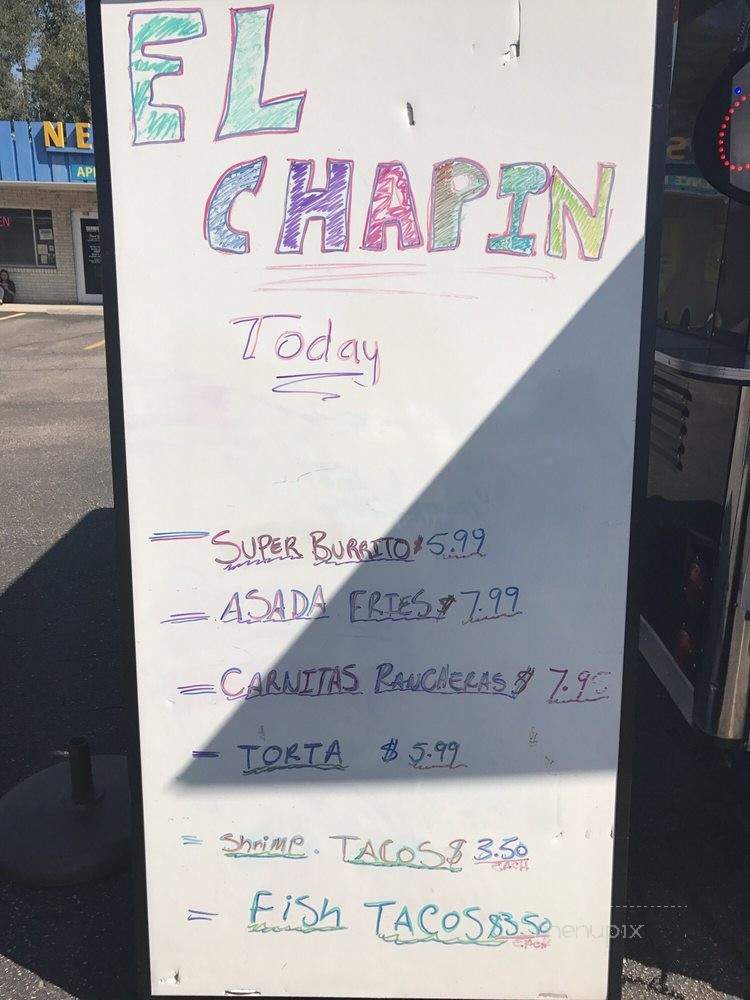 El Chapin - Colorado Springs, CO menu_pic