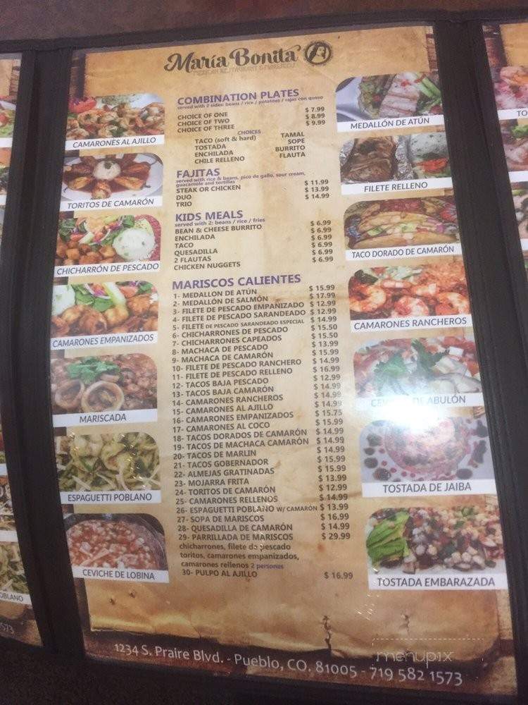 Maria Bonita - Pueblo, CO menu_pic