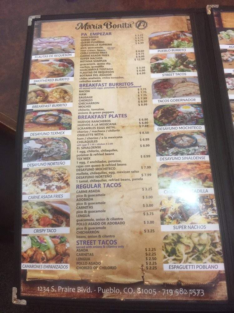 Maria Bonita - Pueblo, CO menu_pic