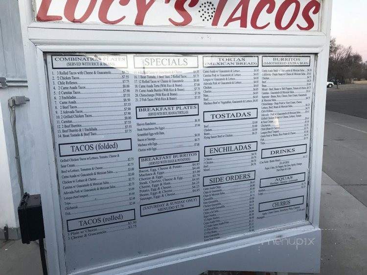Lucy's Tacos - Lamar, CO menu_pic