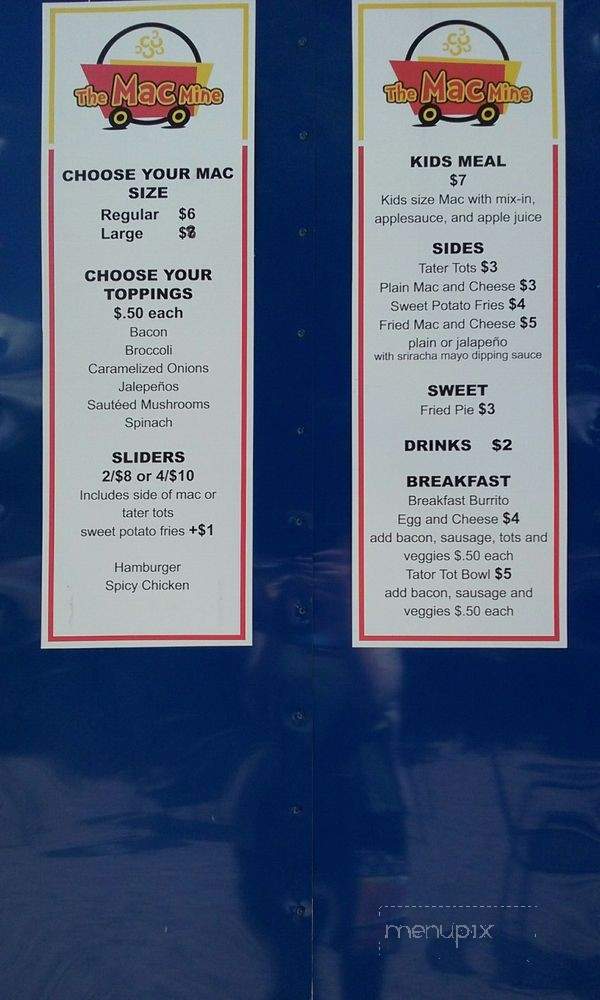 The Mac Mine - Creede, CO menu_pic