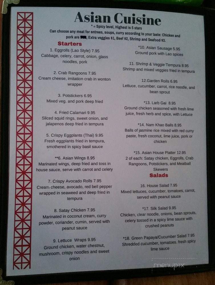 Asian Cuisine - Worland, WY menu_pic