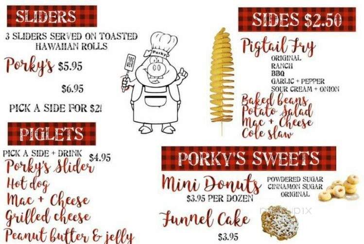 Porky's Pit - Casper, WY menu_pic