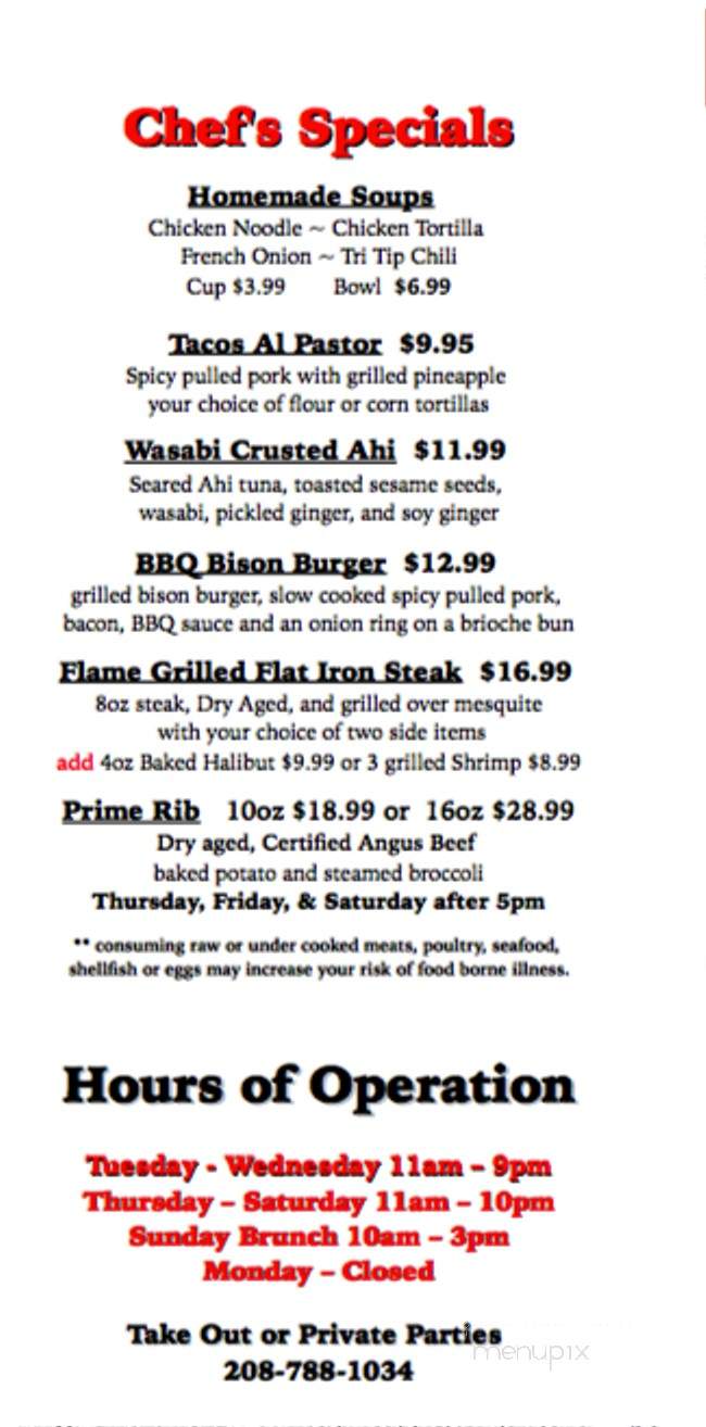 7Fuego - Bellevue, ID menu_pic