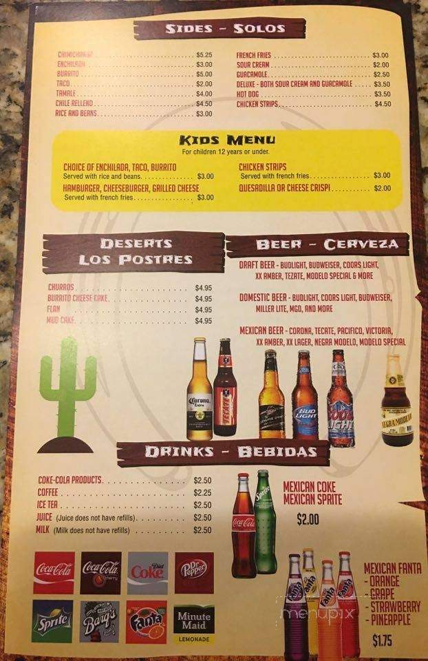 Vaquero - Buhl, ID menu_pic