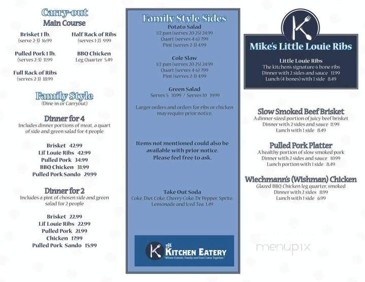 The Kitchen Eatery - Emmett, ID menu_pic