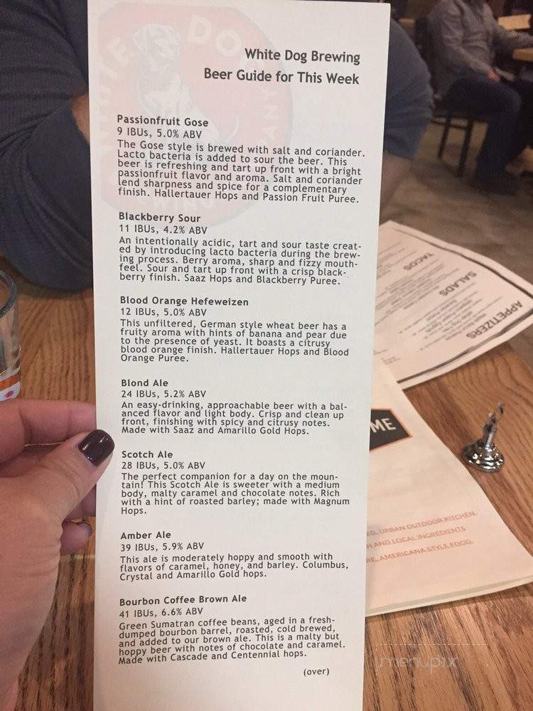 White Dog Brewing - Boise, ID menu_pic