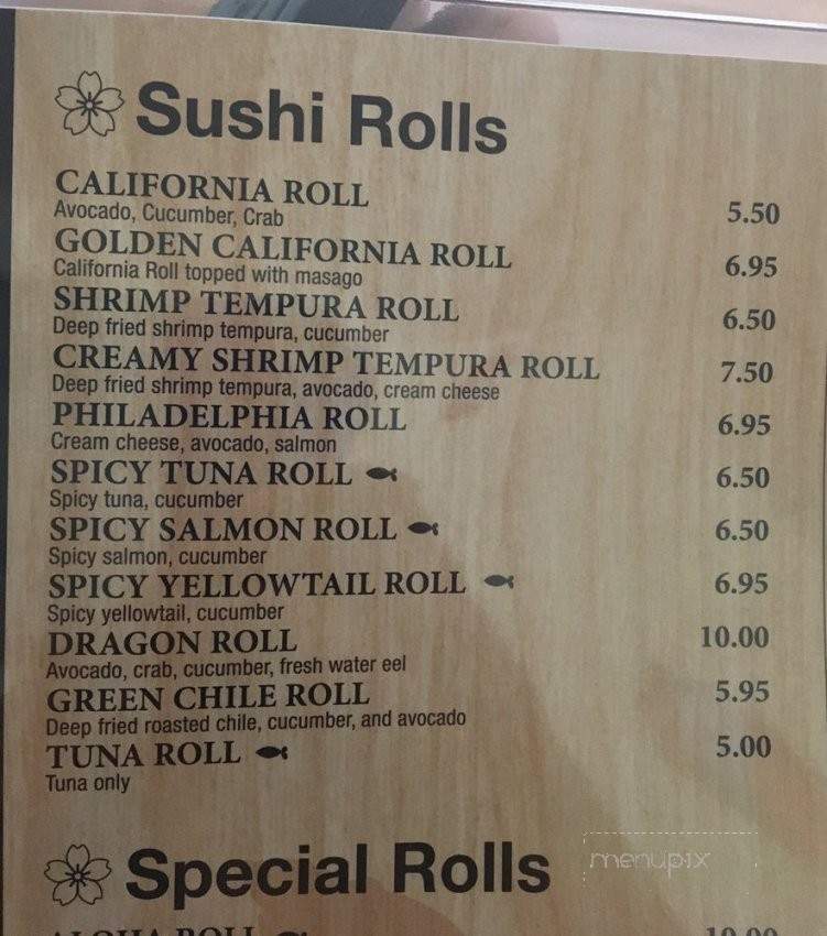 Little Kyoto - Hayden, ID menu_pic