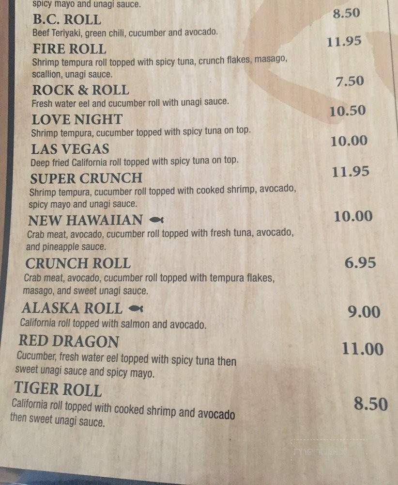 Little Kyoto - Hayden, ID menu_pic