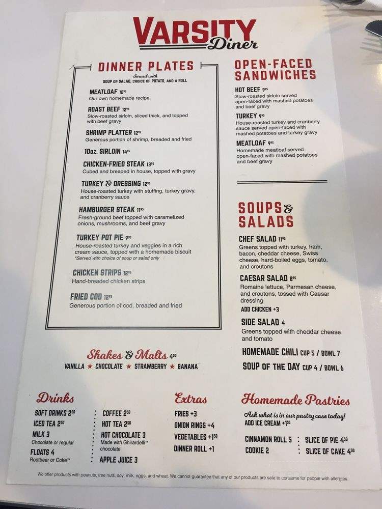 Varsity Diner - Moscow, ID menu_pic