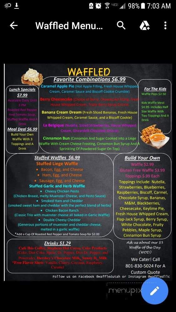 Waffled - Farmington, UT menu_pic