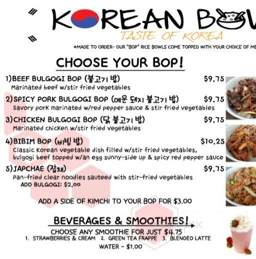 Korean Bowl - Roy, UT menu_pic
