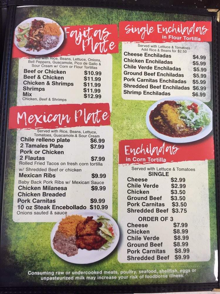 Green Burrito - Tooele, UT menu_pic