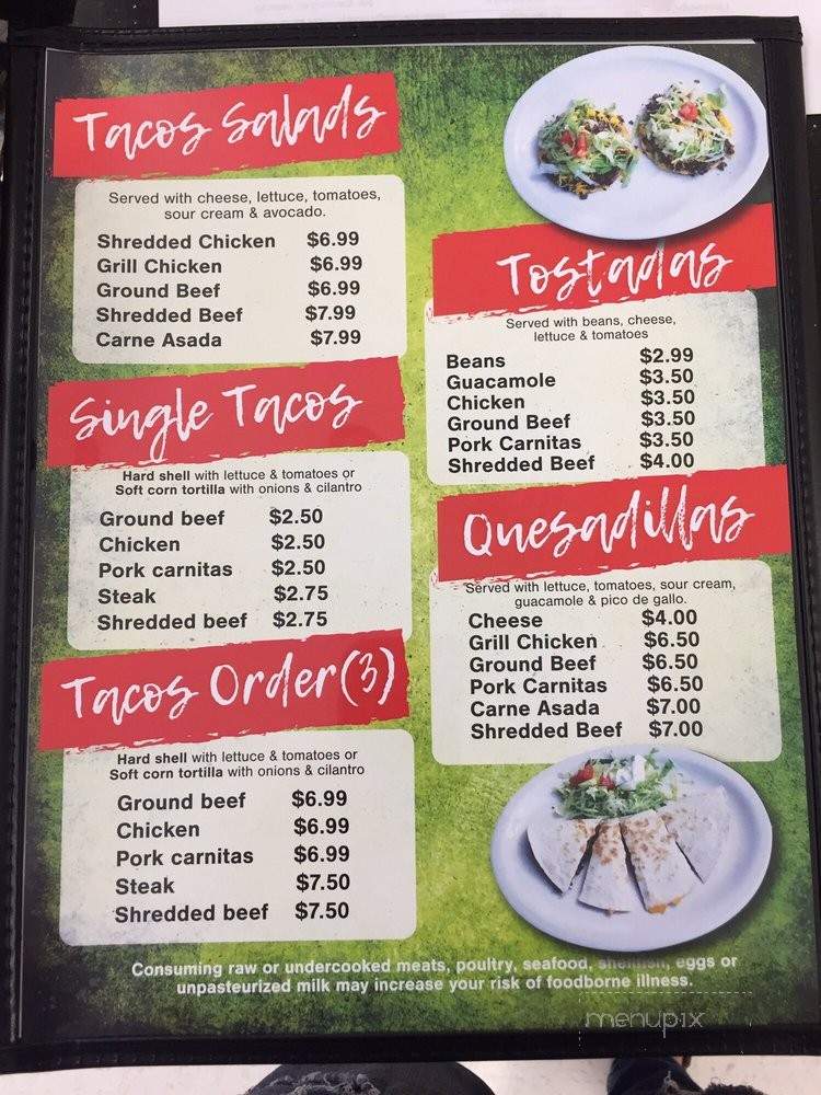 Green Burrito - Tooele, UT menu_pic