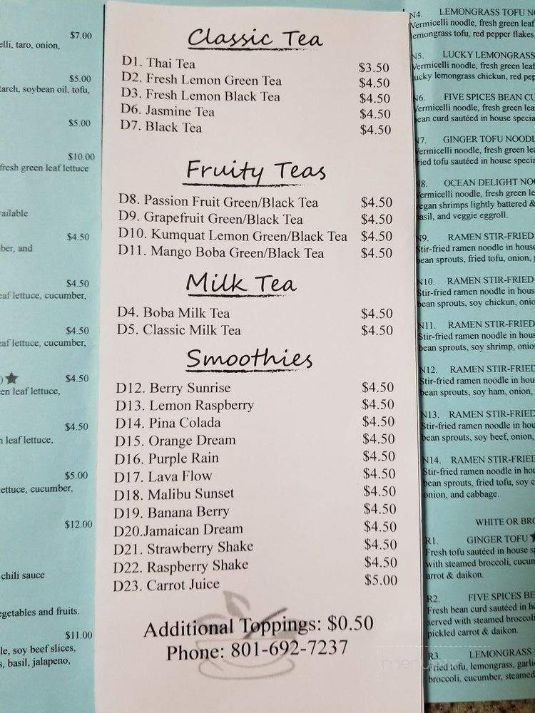 Vegan Bowl - West Jordan, UT menu_pic