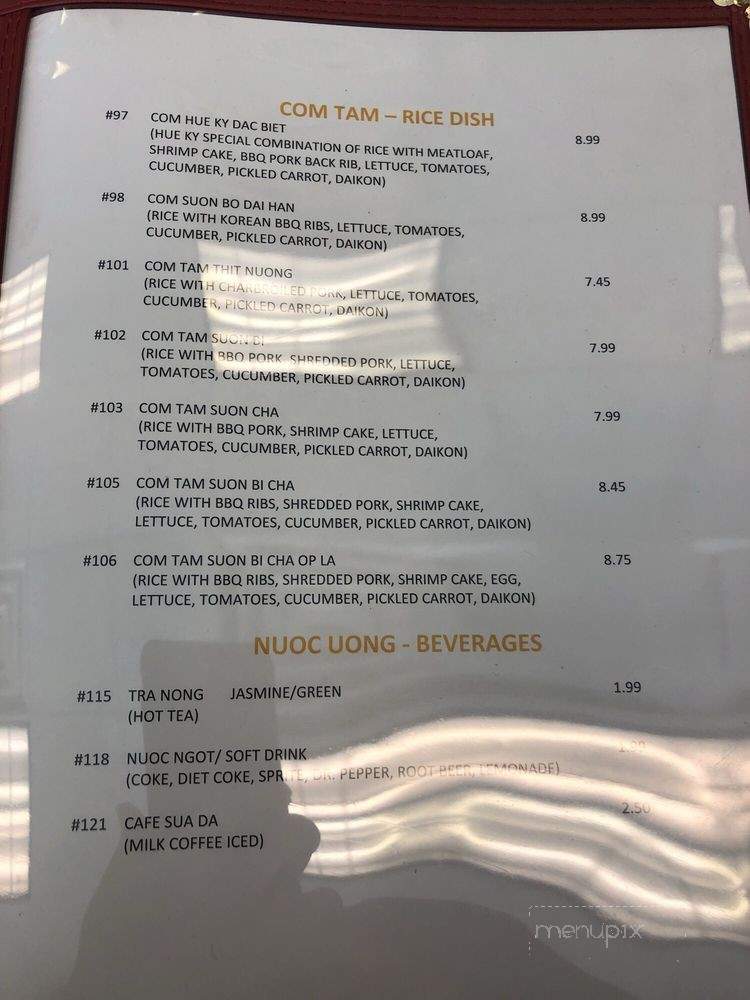 Pho Hue Ky - Salt Lake City, UT menu_pic
