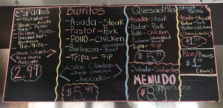 Taqueria Loza - Ogden, UT menu_pic