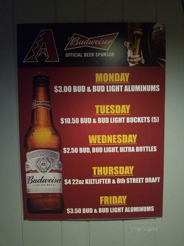 The Draw 10 Bar & Grill - Phoenix, AZ menu_pic