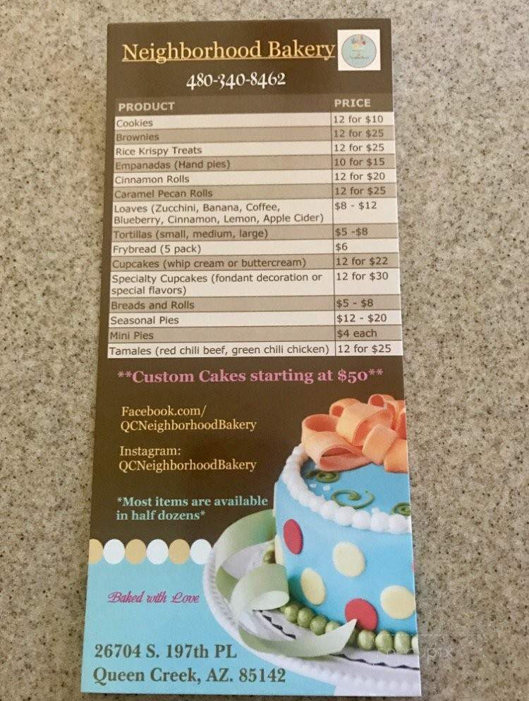 /30168259/Neighborhood-Bakery-Queen-Menu-Creek-AZ - Queen Creek, AZ