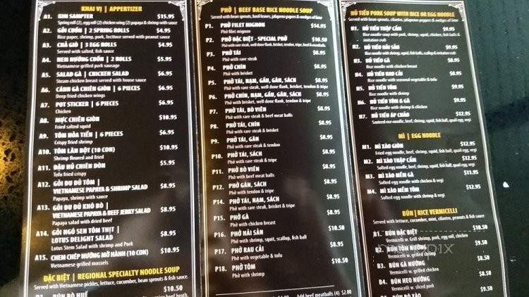Pho Kim - Mesa, AZ menu_pic