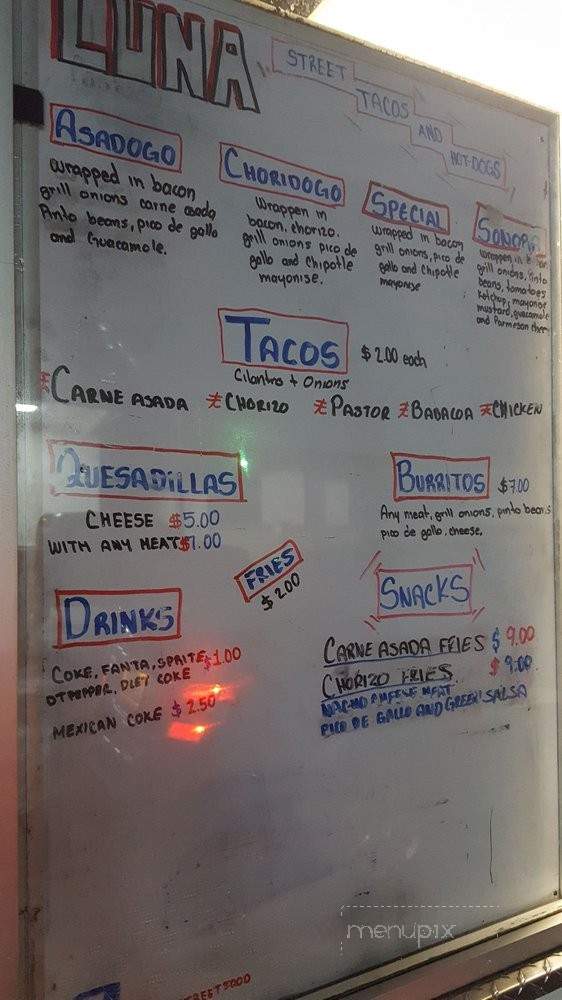 /30410848/Luna-Street-Tacos-and-Hot-Dogs-Menu-Mesa-AZ - Mesa, AZ