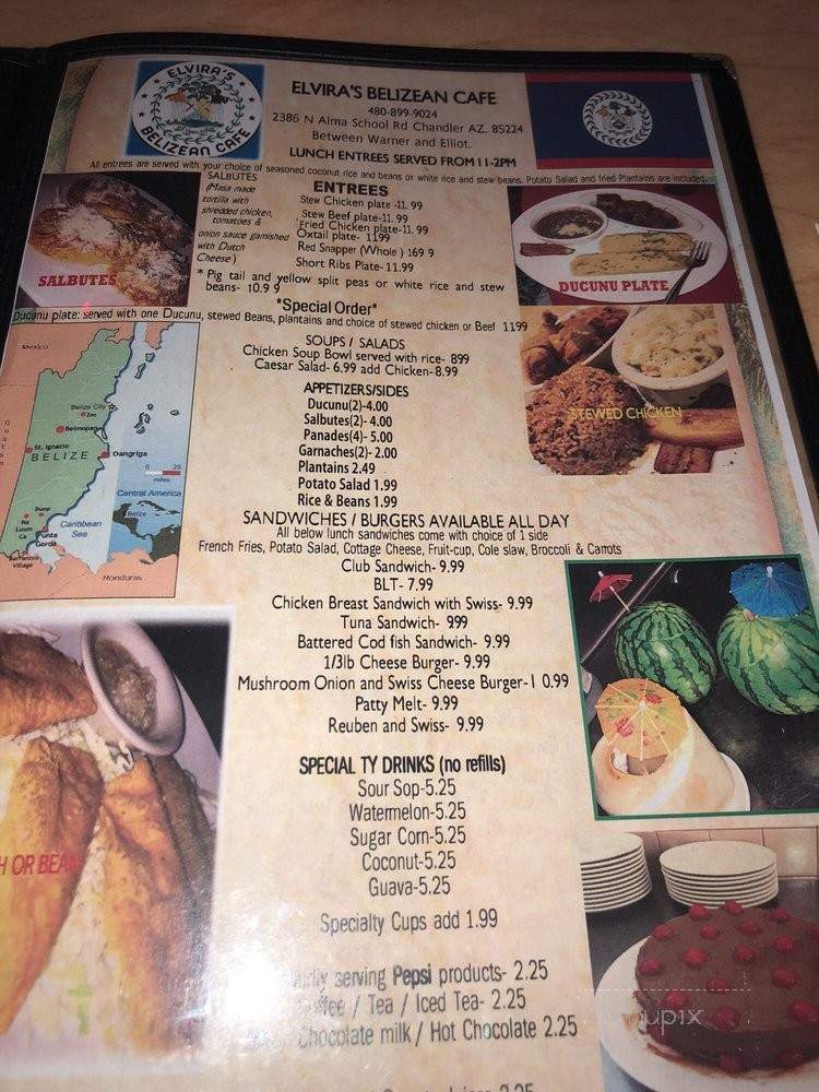 /30807273/Elviras-Belizean-Cafe-Menu-Chandler-AZ - Chandler, AZ