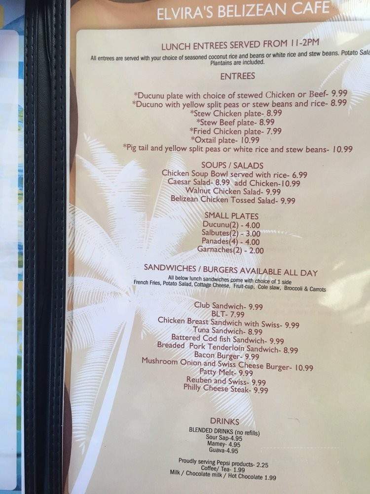 /30807273/Elviras-Belizean-Cafe-Menu-Chandler-AZ - Chandler, AZ