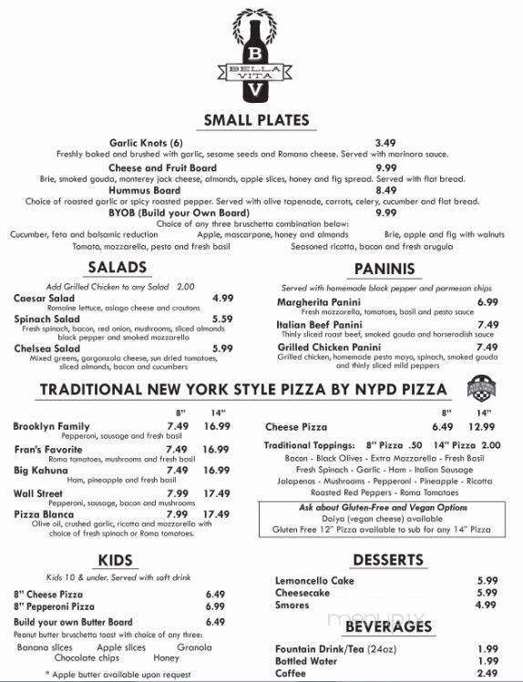 Bella Vita - Goodyear, AZ menu_pic