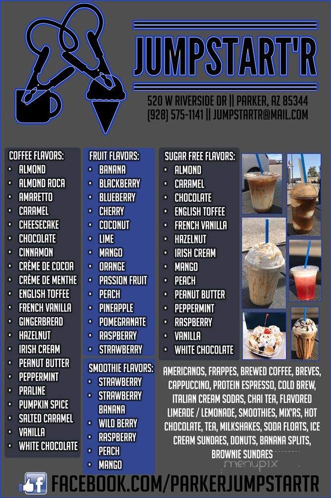 Jumpstart'R - Parker, AZ menu_pic