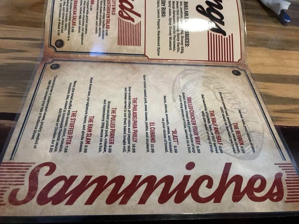 Wheezy's Restaurant & Sports Bar - Yuma, AZ menu_pic