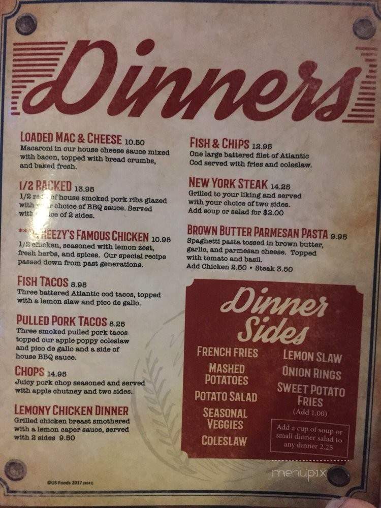 Wheezy's Restaurant & Sports Bar - Yuma, AZ menu_pic