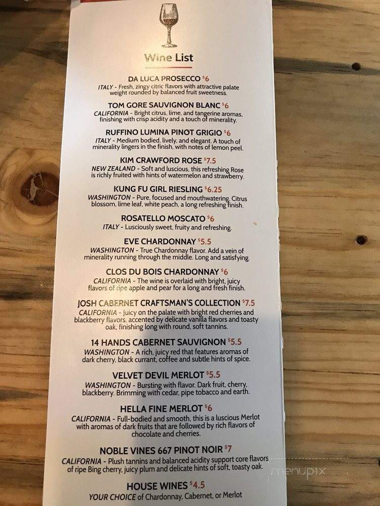 Wheezy's Restaurant & Sports Bar - Yuma, AZ menu_pic
