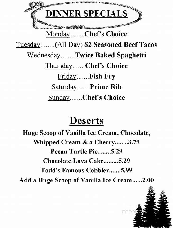 Bandits - Strawberry, AZ menu_pic