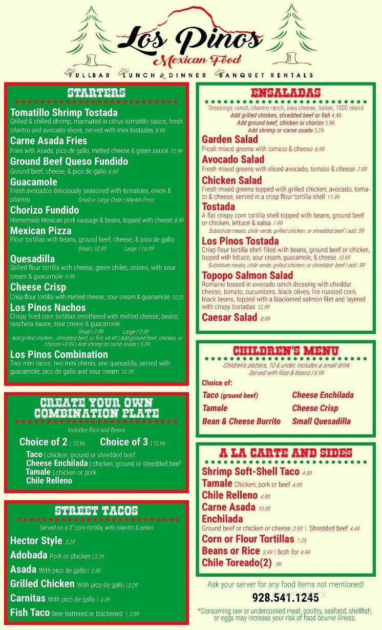 Los Pinos Mexican Food - Prescott, AZ menu_pic