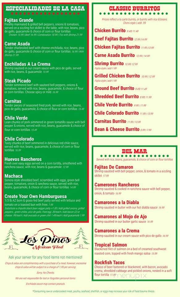 Los Pinos Mexican Food - Prescott, AZ menu_pic