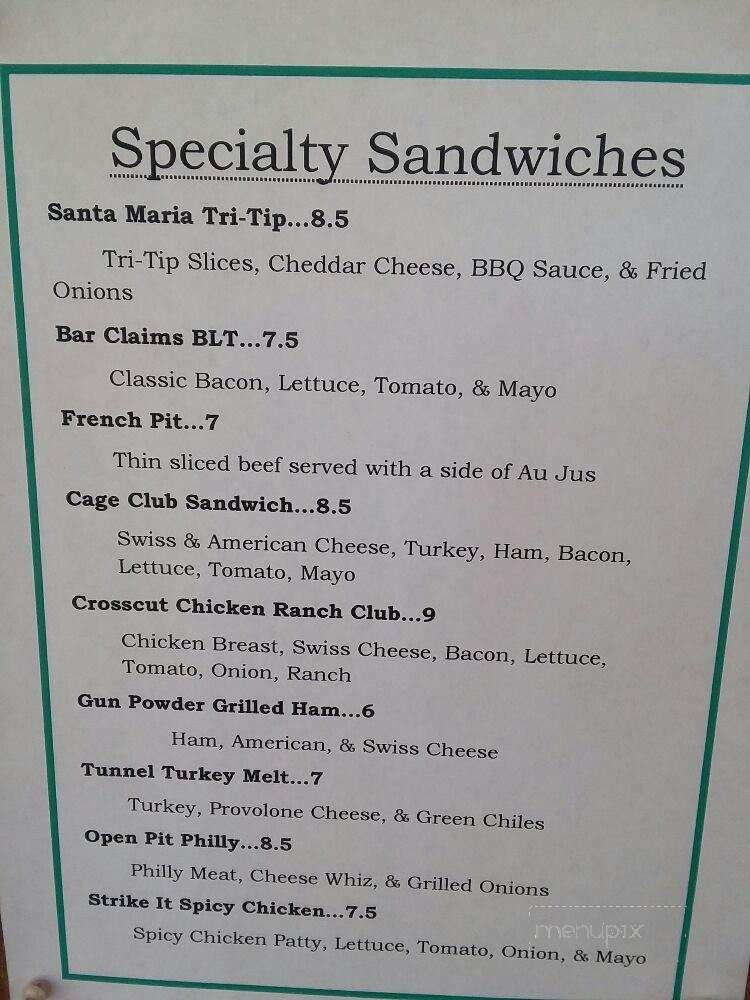 The Copper Pit - Prescott Valley, AZ menu_pic