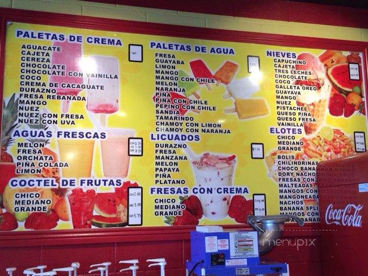 El Tropico Paleteria - Albuquerque, NM menu_pic
