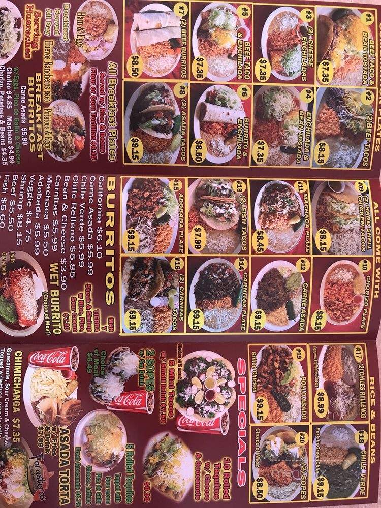 Forasteros Mexican Food - Albuquerque, NM menu_pic