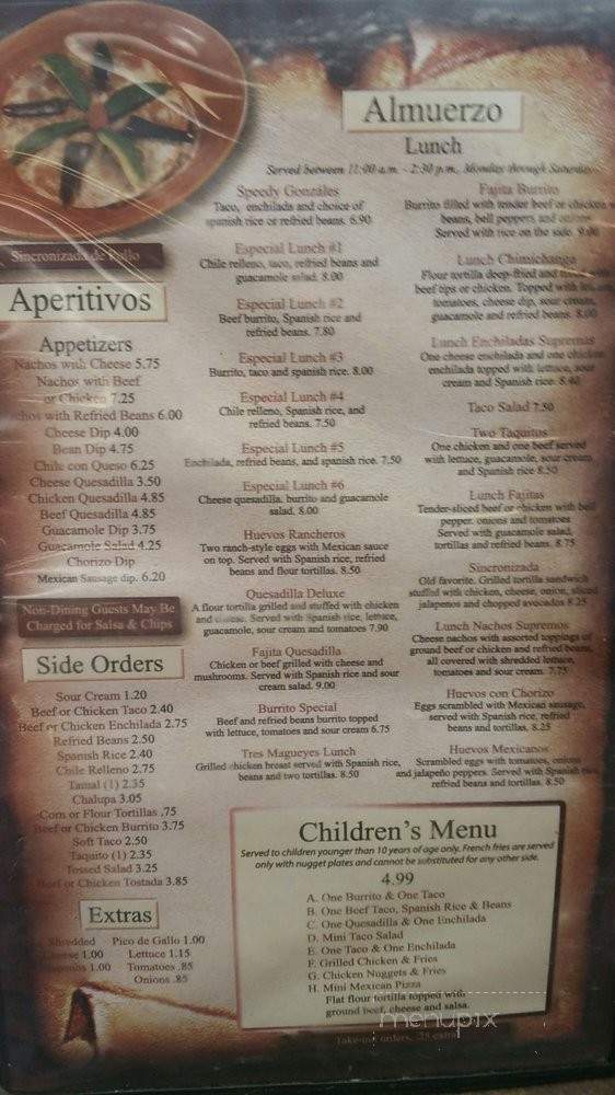 El Agave Family Mexican Restaurant - Rio Rancho, NM menu_pic