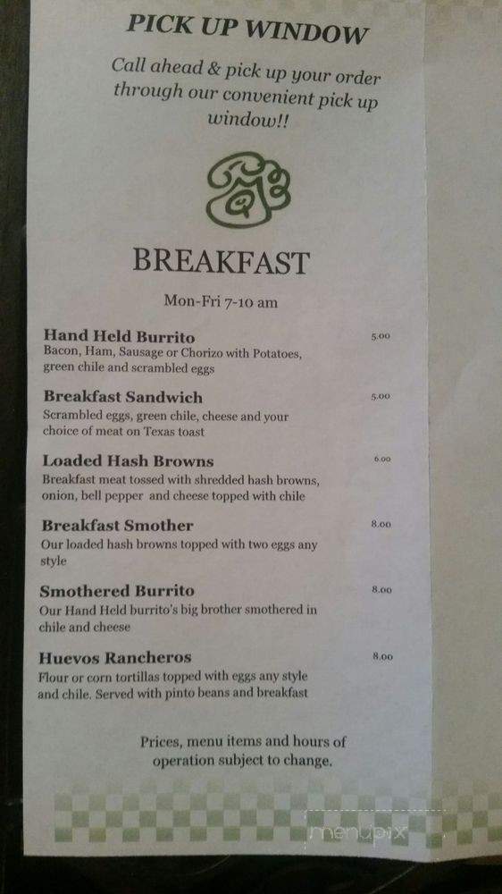 Beer Belly's - Aztec, NM menu_pic