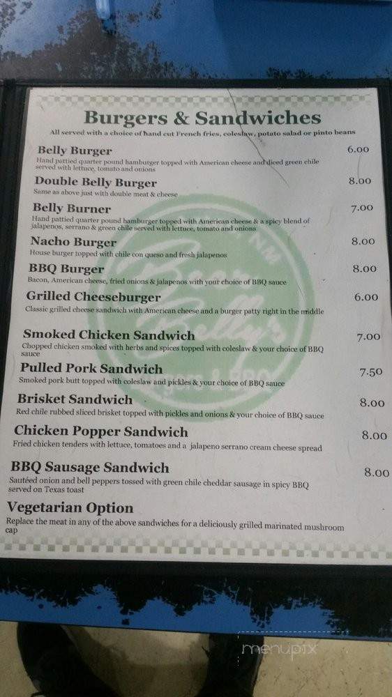 Beer Belly's - Aztec, NM menu_pic