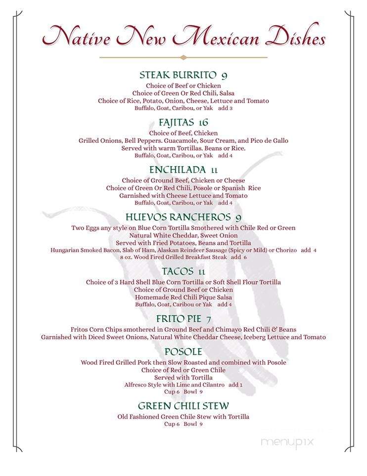 Truchas Mercantile - Truchas, NM menu_pic