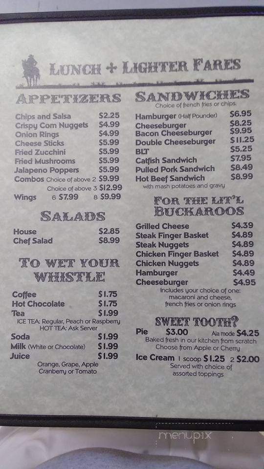 Dusty Cowboy Restaurant And Gift Shop - Truth or Consequences, NM menu_pic