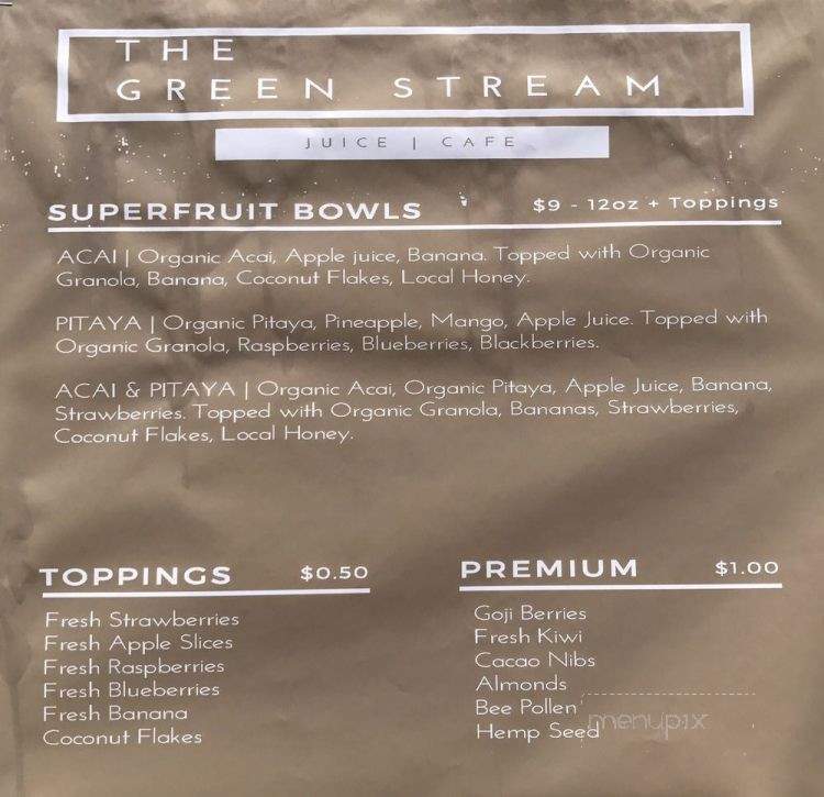 The Green Stream - Hobbs, NM menu_pic