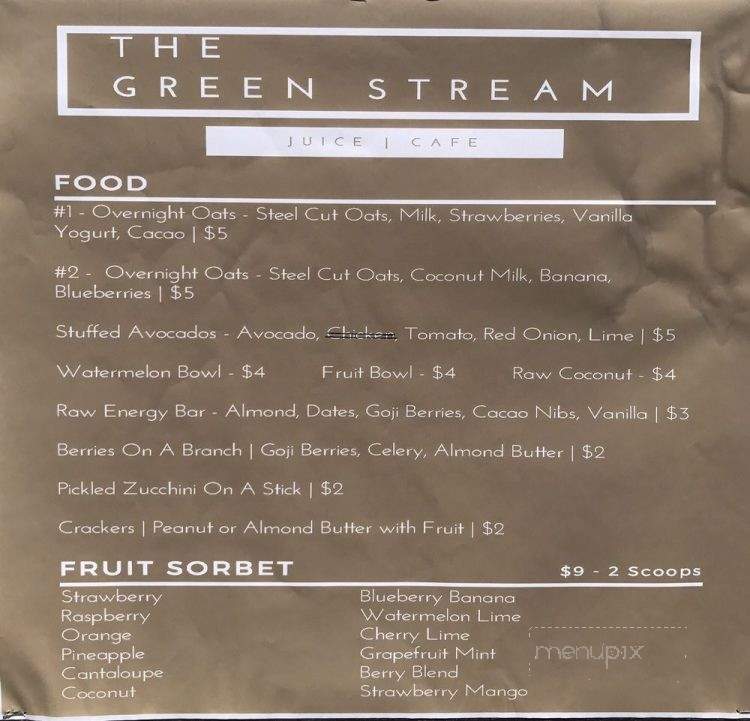 The Green Stream - Hobbs, NM menu_pic