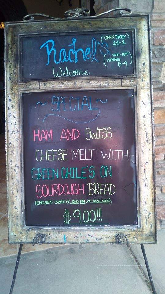 Rachel's - Alamogordo, NM menu_pic